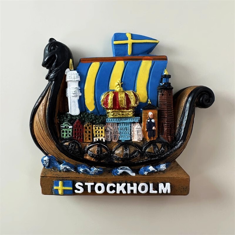 Autocolante pentru frigider Suedia Suveniruri Stockholm Decorare pentru casă Magneti pentru frigider Cadouri de nuntă Autocolante magnetice de perete cu fotografii