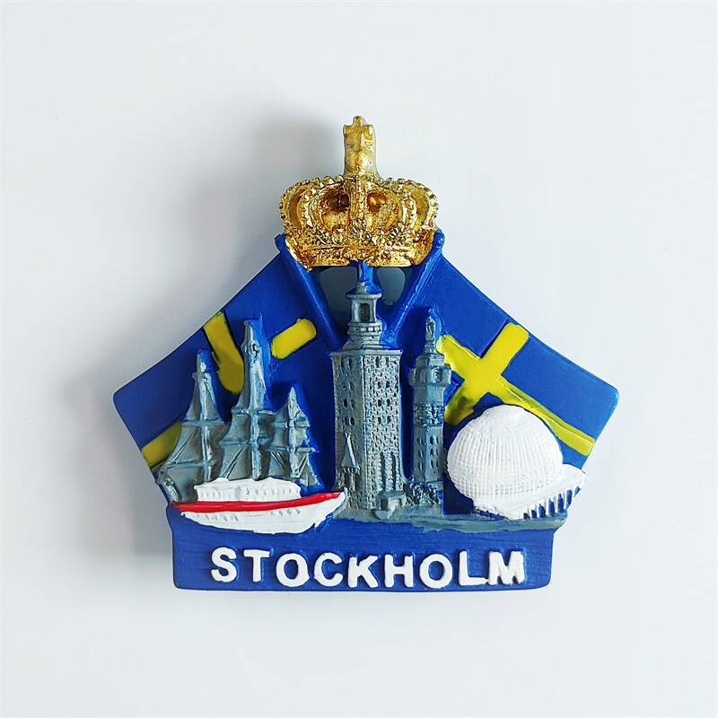 Autocolante pentru frigider Suedia Suveniruri Stockholm Decorare pentru casă Magneti pentru frigider Cadouri de nuntă Autocolante magnetice de perete cu fotografii