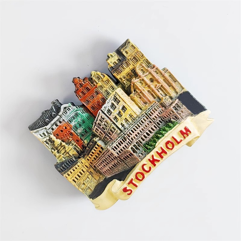 Autocolante pentru frigider Suedia Suveniruri Stockholm Decorare pentru casă Magneti pentru frigider Cadouri de nuntă Autocolante magnetice de perete cu fotografii