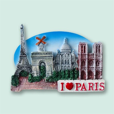 Magnet pentru frigider pentru Europa, Franța, Turnul Eiffel, autocolant pentru frigider, suveniruri de călătorie, decor personalizat, magnetic pentru frigider, lucrat manual