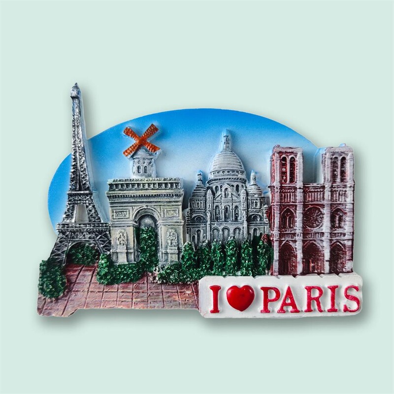 Magnet pentru frigider pentru Europa, Franța, Turnul Eiffel, autocolant pentru frigider, suveniruri de călătorie, decor personalizat, magnetic pentru frigider, lucrat manual