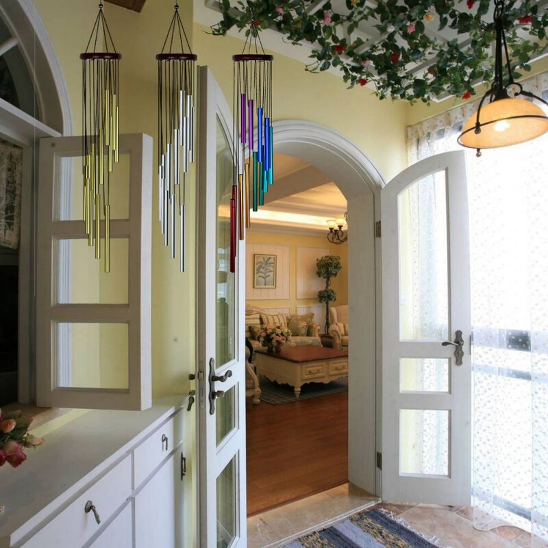 12 tuburi Clasic, pas cu pas, rotativ cu mai multe tuburi, tub din metal, aluminiu, clopoțel de vânt, ornamente creative pentru agățat, bijuterii