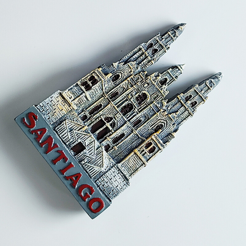 Autocolante pentru frigider Chile La iglesia de Santiago Suveniruri de călătorie Magneti pentru frigider Cadouri de nuntă Autocolant magnetic pentru tablă