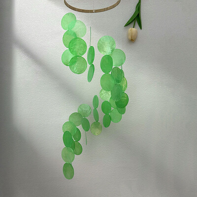 Clopoței de vânt din coajă naturală Apărător de vise creativ Artizanat curte în aer liber Bun venit oaspeți Decorare Dormitor Sufragerie Pandantiv suspendat