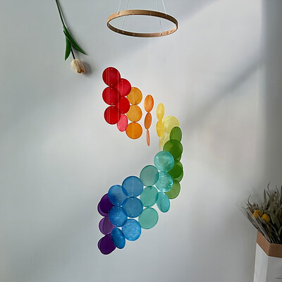 Clopoței de vânt din coajă naturală Apărător de vise creativ Artizanat curte în aer liber Bun venit oaspeți Decorare Dormitor Sufragerie Pandantiv suspendat