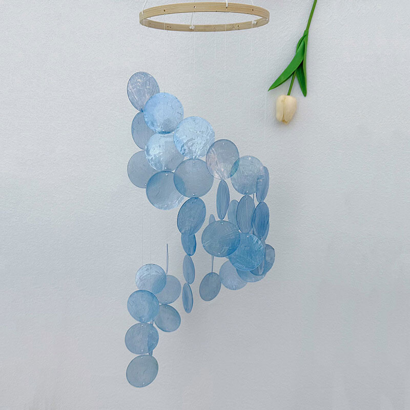 Clopoței de vânt din coajă naturală Apărător de vise creativ Artizanat curte în aer liber Bun venit oaspeți Decorare Dormitor Sufragerie Pandantiv suspendat