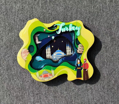 Magnet pentru frigider din lemn Suvenir de călătorie Statele Unite ale Americii Filipine Cuba Țările de Jos Malaezia Mauritius Autocolant magnetic pentru frigider