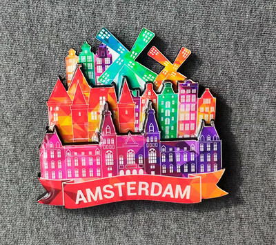 Magnet pentru frigider din lemn Suvenir de călătorie Statele Unite ale Americii Filipine Cuba Țările de Jos Malaezia Mauritius Autocolant magnetic pentru frigider