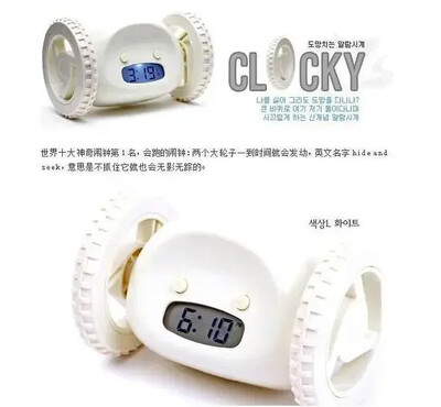 CEAS DEşteptător ceas deşteptător care rulează Ceas deşteptător care rulează roată anvelopă de dormit pisică ascunsă ceas deşteptător leneş