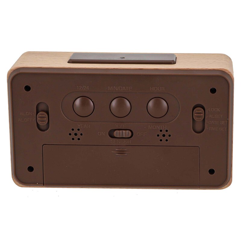 Ceas sensibil la lumină Dormitor din lemn natural din lemn Ceas cu alarmă digital Iluminare din spate reglabilă Design minimalist