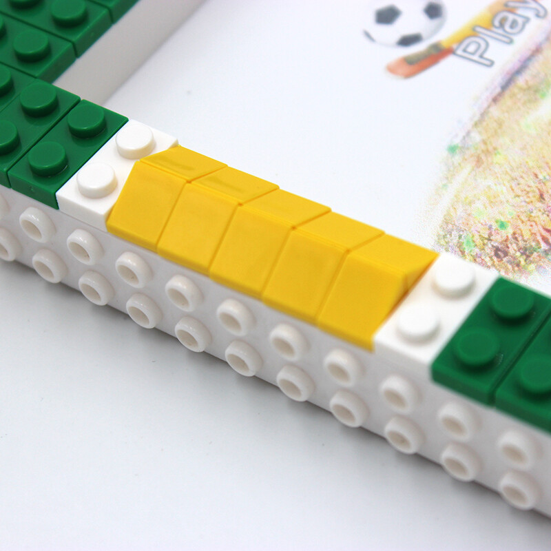 1 tk jalgpalli pildiraam, värviplokk isetegemise pildiraam kodukaunistusteks, märkide kombinatsioon