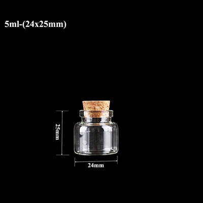 5-10 buc. Mini sticle de dorințe de sticlă Sticle de plută Borcane de probă goale Decorarea casei Bijuterii DIY Pandantive dopul de plută Fiolă de depozitare