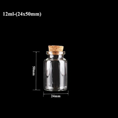 5-10 buc. Mini sticle de dorințe de sticlă Sticle de plută Borcane de probă goale Decorarea casei Bijuterii DIY Pandantive dopul de plută Fiolă de depozitare