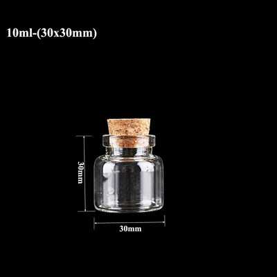 5-10 buc. Mini sticle de dorințe de sticlă Sticle de plută Borcane de probă goale Decorarea casei Bijuterii DIY Pandantive dopul de plută Fiolă de depozitare