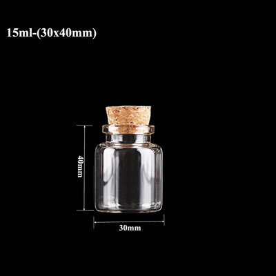 5-10 buc. Mini sticle de dorințe de sticlă Sticle de plută Borcane de probă goale Decorarea casei Bijuterii DIY Pandantive dopul de plută Fiolă de depozitare