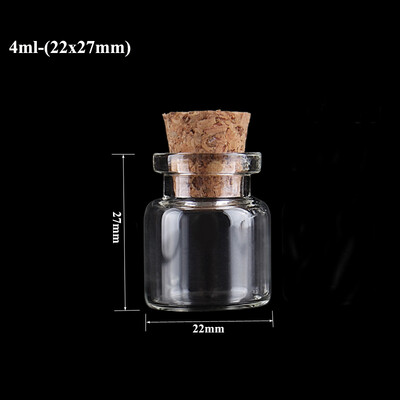 5-10 buc. Mini sticle de dorințe de sticlă Sticle de plută Borcane de probă goale Decorarea casei Bijuterii DIY Pandantive dopul de plută Fiolă de depozitare