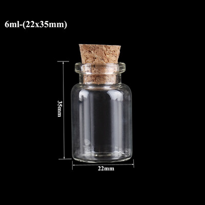 5-10 buc. Mini sticle de dorințe de sticlă Sticle de plută Borcane de probă goale Decorarea casei Bijuterii DIY Pandantive dopul de plută Fiolă de depozitare