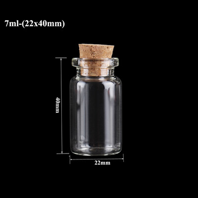 5-10 buc. Mini sticle de dorințe de sticlă Sticle de plută Borcane de probă goale Decorarea casei Bijuterii DIY Pandantive dopul de plută Fiolă de depozitare