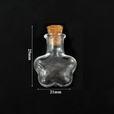 5-10 buc. Mini sticle de dorințe de sticlă Sticle de plută Borcane de probă goale Decorarea casei Bijuterii DIY Pandantive dopul de plută Fiolă de depozitare