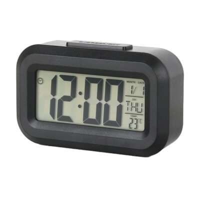 Mini temporizator ceas cu alarmă pentru copii, manager de timp pentru elevi, ceas de birou, temporizator de bucătărie, cu iluminare din spate a timpului/temperaturii/dată.