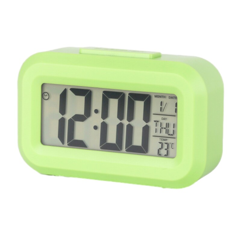 Mini temporizator ceas cu alarmă pentru copii, manager de timp pentru elevi, ceas de birou, temporizator de bucătărie, cu iluminare din spate a timpului/temperaturii/dată.