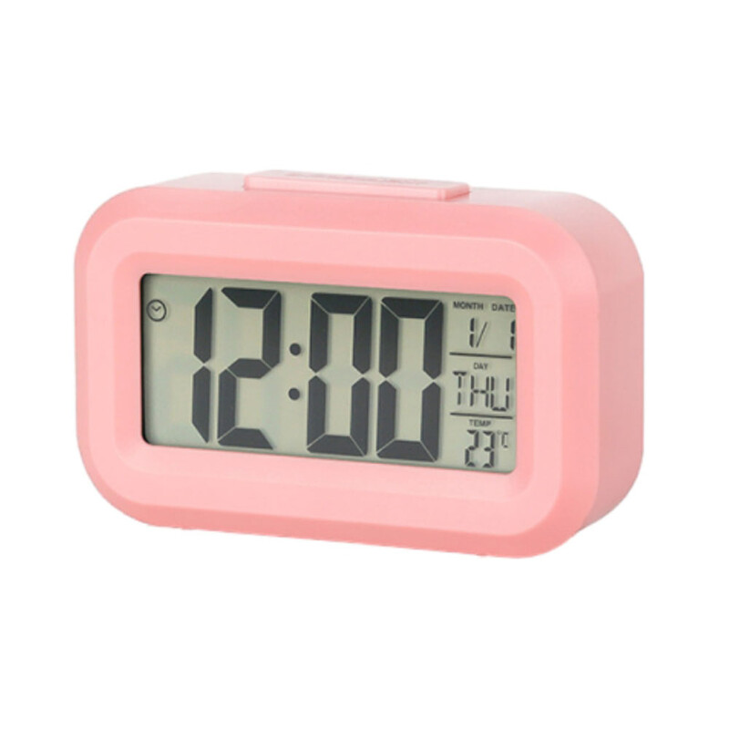 Mini temporizator ceas cu alarmă pentru copii, manager de timp pentru elevi, ceas de birou, temporizator de bucătărie, cu iluminare din spate a timpului/temperaturii/dată.