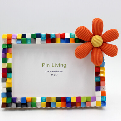 „Pasidaryk pats“ nuotraukų rėmelis 6 colių, 7 colių statybinio blokelio nuotraukų rėmelis kūrybingas nuotraukų rėmelių dovanų nustatymo stalas