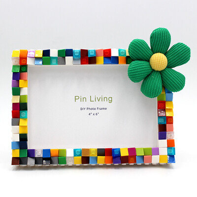 „Pasidaryk pats“ nuotraukų rėmelis 6 colių, 7 colių statybinio blokelio nuotraukų rėmelis kūrybingas nuotraukų rėmelių dovanų nustatymo stalas