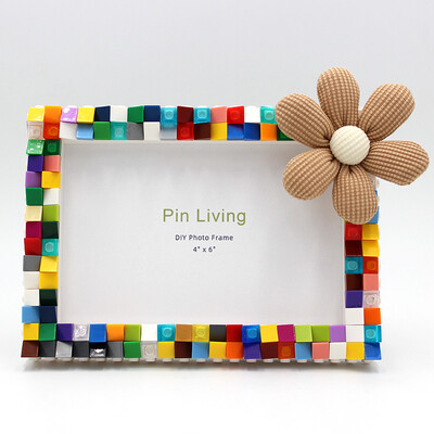 „Pasidaryk pats“ nuotraukų rėmelis 6 colių, 7 colių statybinio blokelio nuotraukų rėmelis kūrybingas nuotraukų rėmelių dovanų nustatymo stalas