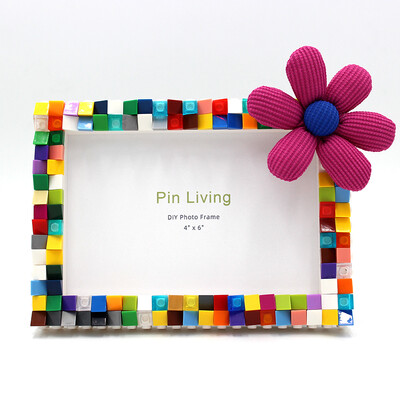 „Pasidaryk pats“ nuotraukų rėmelis 6 colių, 7 colių statybinio blokelio nuotraukų rėmelis kūrybingas nuotraukų rėmelių dovanų nustatymo stalas