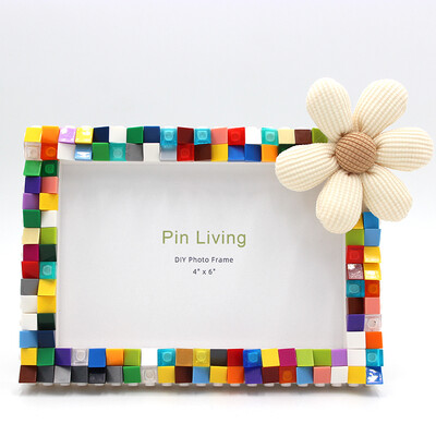 „Pasidaryk pats“ nuotraukų rėmelis 6 colių, 7 colių statybinio blokelio nuotraukų rėmelis kūrybingas nuotraukų rėmelių dovanų nustatymo stalas