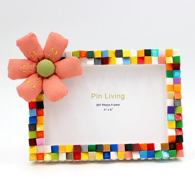„Pasidaryk pats“ nuotraukų rėmelis 6 colių, 7 colių statybinio blokelio nuotraukų rėmelis kūrybingas nuotraukų rėmelių dovanų nustatymo stalas