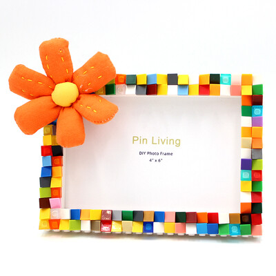 „Pasidaryk pats“ nuotraukų rėmelis 6 colių, 7 colių statybinio blokelio nuotraukų rėmelis kūrybingas nuotraukų rėmelių dovanų nustatymo stalas