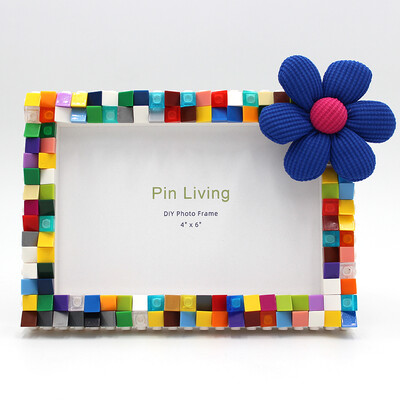 „Pasidaryk pats“ nuotraukų rėmelis 6 colių, 7 colių statybinio blokelio nuotraukų rėmelis kūrybingas nuotraukų rėmelių dovanų nustatymo stalas