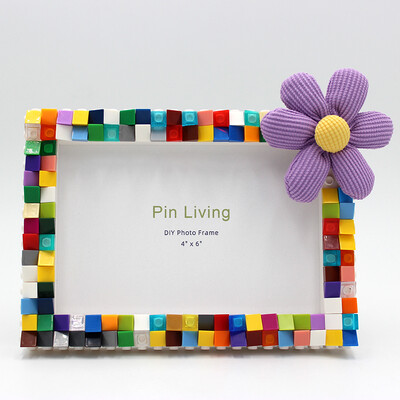 „Pasidaryk pats“ nuotraukų rėmelis 6 colių, 7 colių statybinio blokelio nuotraukų rėmelis kūrybingas nuotraukų rėmelių dovanų nustatymo stalas