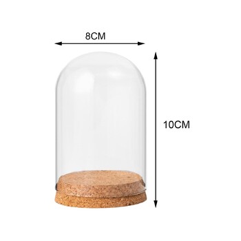 Διακοσμητικά Clear Glass Dome Glass Cloche Bell Βάζο επίδειξης Dome Clear Bottles