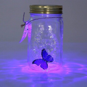 1 PC LED Animated Butterfly In A Jar Fluttering Amazing Collection Λειτουργεί με μπαταρία