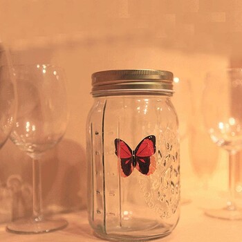 1 PC LED Animated Butterfly In A Jar Fluttering Amazing Collection Λειτουργεί με μπαταρία