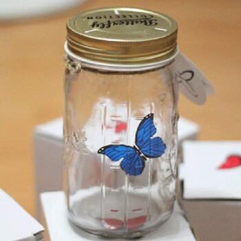 1 PC LED Animated Butterfly In A Jar Fluttering Amazing Collection Λειτουργεί με μπαταρία