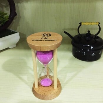 10 Minutes Sand Timer Κλεψύδρα Ξύλινη Sandglass Κλεψύδρα Sand Timer για διδασκαλία στην τάξη Κουζίνα Μαγειρική Ανάγνωση Ti