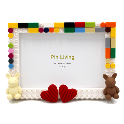 Pinliving Love DIY Baby Building Block pildiraamikomplekt Lihtne reklaam Käsitsi valmistatud loominguline kingitus Sambla parool