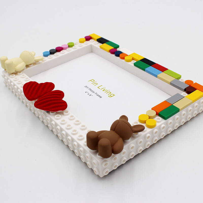 Pinliving Love DIY Baby Building Block pildiraamikomplekt Lihtne reklaam Käsitsi valmistatud loominguline kingitus Sambla parool