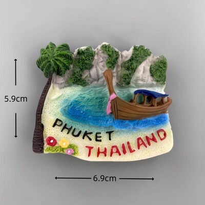 Thailanda Bangkok Magneți pentru frigider Kan-chanaburi Râul Kwai Krabi Suveniruri de călătorie Chiang Mai Phuket Autocolante pentru frigider cadou