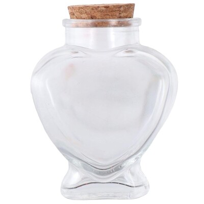 Mini sticle goale în formă de inimă de sticlă cu dopuri din plută Sticle mici de sticlă Borcane pentru artizanat de artă decor Articole pentru petreceri