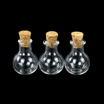 10 τμχ Γυάλινα Μπουκάλια Μινιατούρα Potion Bottle Mini Cork Glass Vials DIY Mini Wishing Drifting Bottle Decor Wedding Party Glass βάζα