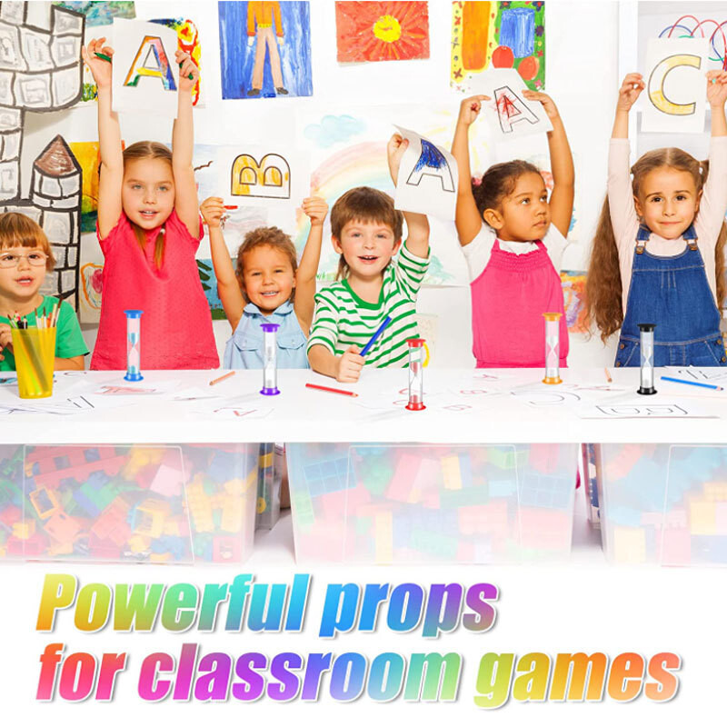 1PC Cronometru cu nisip Cronometru din clepsidra din plastic Mic 30sec/1min/2min/3min/5min/10min Cronometru cu ceas cu nisip Clepsidra colorată