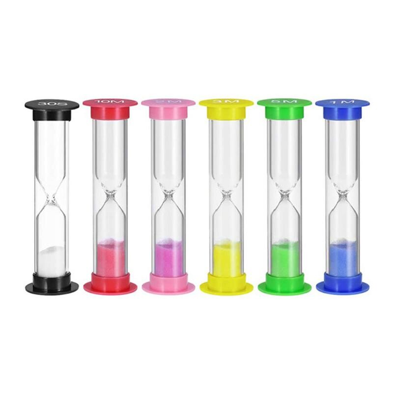 1PC Cronometru cu nisip Cronometru din clepsidra din plastic Mic 30sec/1min/2min/3min/5min/10min Cronometru cu ceas cu nisip Clepsidra colorată