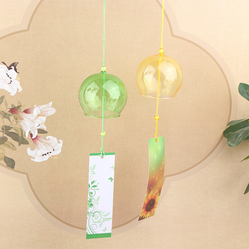 1buc clopote de vânt noi clopote de vânt din sticlă lucrate manual Cadou de aniversare Cadou de Crăciun Decoruri pentru acasă Chime de vânt în stil japonez