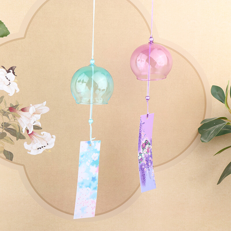 1buc clopote de vânt noi clopote de vânt din sticlă lucrate manual Cadou de aniversare Cadou de Crăciun Decoruri pentru acasă Chime de vânt în stil japonez