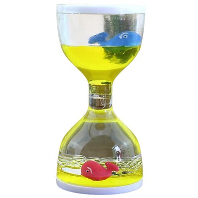 Cronometru lichid de modă Cronometru cu bule din cochilii acrilice, cadou decorativ pentru ameliorarea stresului, Cronometru cu clepsidră cu bule